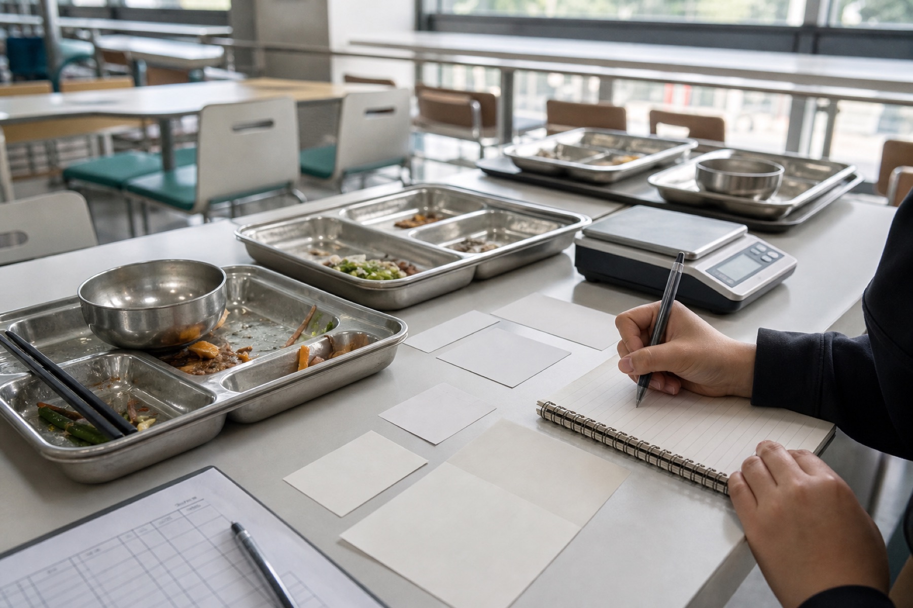校园食堂餐后减废服务研究现场